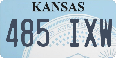KS license plate 485IXW