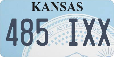 KS license plate 485IXX