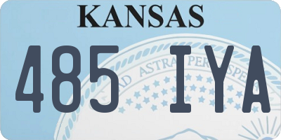 KS license plate 485IYA