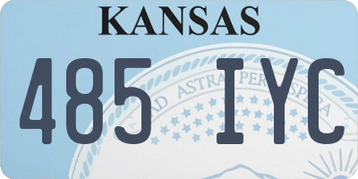 KS license plate 485IYC