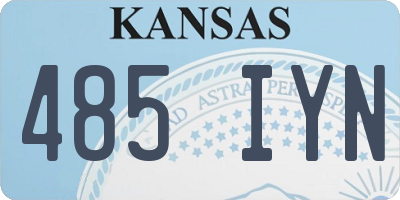 KS license plate 485IYN