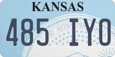 KS license plate 485IYO