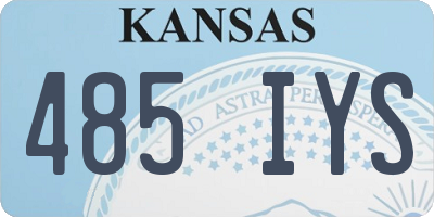 KS license plate 485IYS