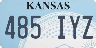 KS license plate 485IYZ