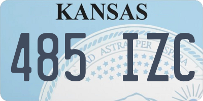 KS license plate 485IZC