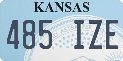 KS license plate 485IZE