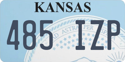KS license plate 485IZP