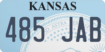 KS license plate 485JAB