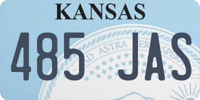 KS license plate 485JAS