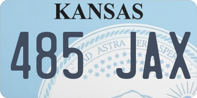 KS license plate 485JAX