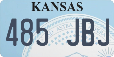KS license plate 485JBJ