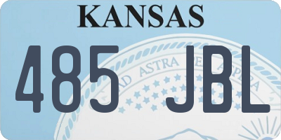 KS license plate 485JBL