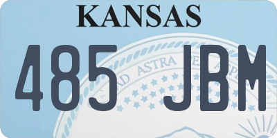 KS license plate 485JBM