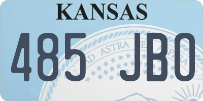 KS license plate 485JBO
