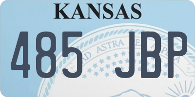 KS license plate 485JBP