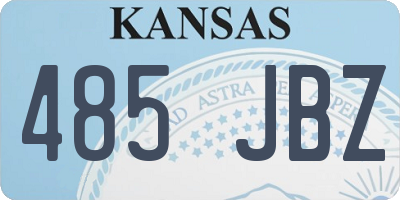 KS license plate 485JBZ