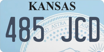 KS license plate 485JCD