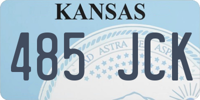 KS license plate 485JCK