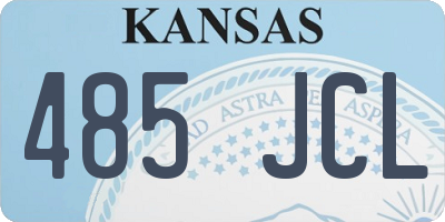 KS license plate 485JCL