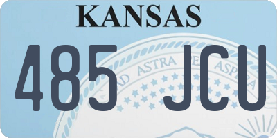 KS license plate 485JCU