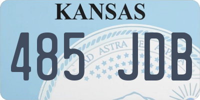 KS license plate 485JDB