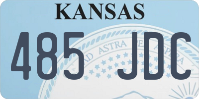 KS license plate 485JDC