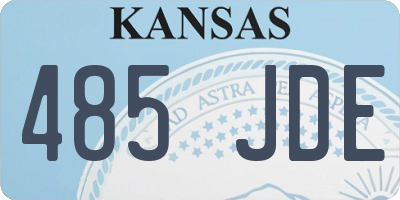 KS license plate 485JDE