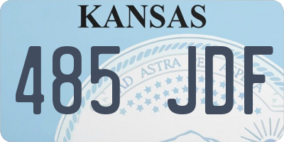 KS license plate 485JDF