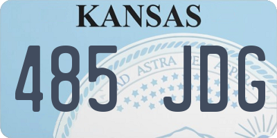 KS license plate 485JDG
