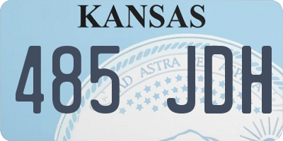 KS license plate 485JDH