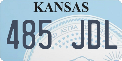 KS license plate 485JDL