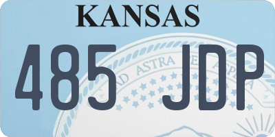 KS license plate 485JDP