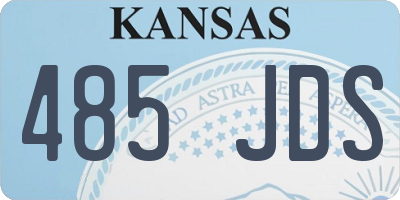 KS license plate 485JDS