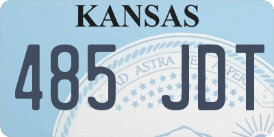 KS license plate 485JDT