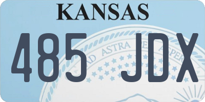 KS license plate 485JDX