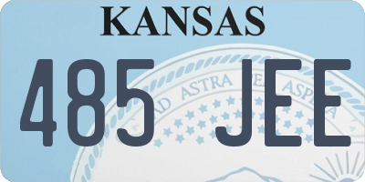 KS license plate 485JEE