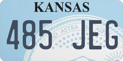 KS license plate 485JEG