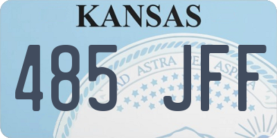 KS license plate 485JFF