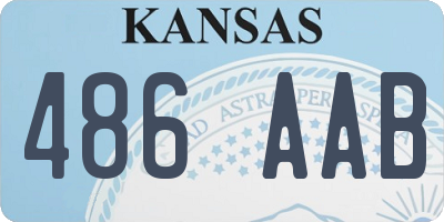 KS license plate 486AAB