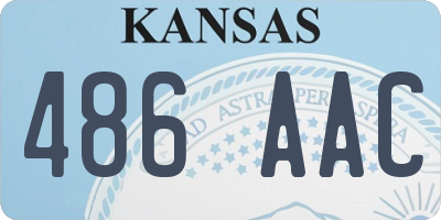 KS license plate 486AAC