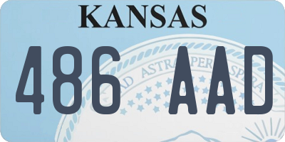 KS license plate 486AAD