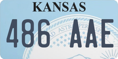 KS license plate 486AAE