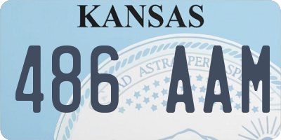 KS license plate 486AAM
