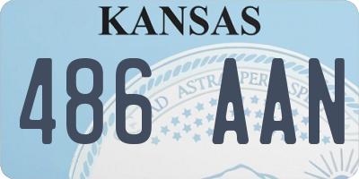 KS license plate 486AAN