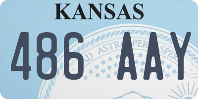 KS license plate 486AAY