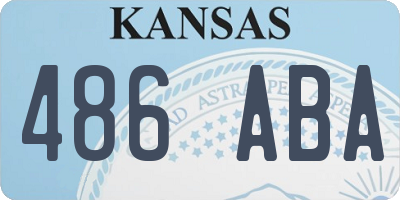 KS license plate 486ABA
