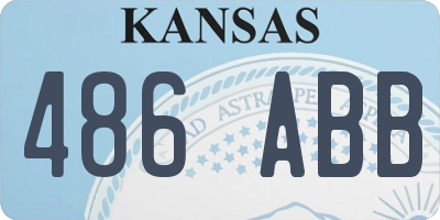 KS license plate 486ABB