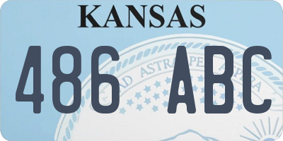 KS license plate 486ABC
