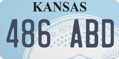 KS license plate 486ABD