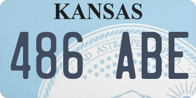 KS license plate 486ABE